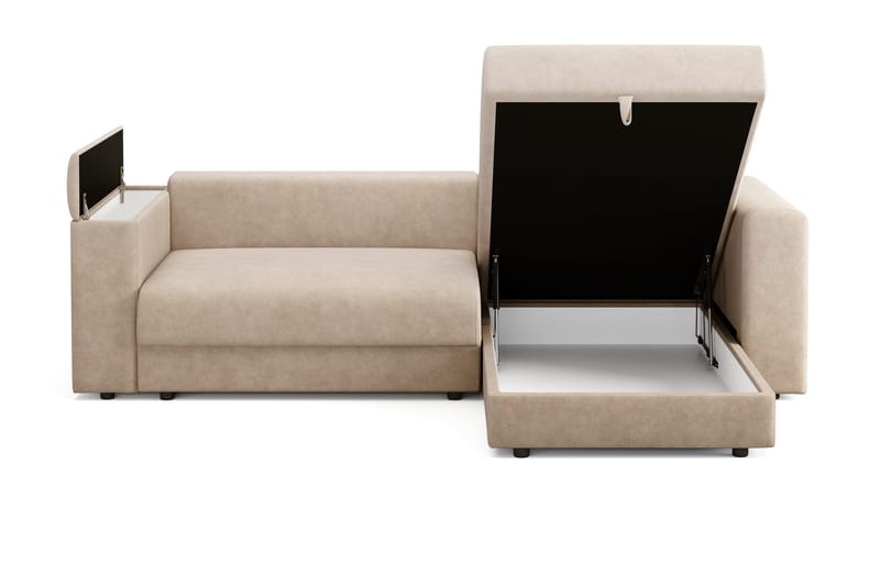 Bergen Extra djup 3-sits Bäddsoffa med Divan och Bäddmadrass i Polyesterskum och Tvättbar klädsel - Brun Tyg - Products - Möbler - Soffa - Bäddsoffa - Bäddsoffa divan