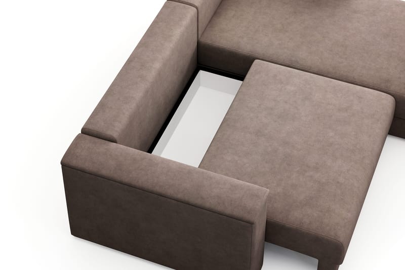 Bergen Extra djup 3-sits Bäddsoffa med Divan och Bäddmadrass i Polyesterskum Vändbar Sommar- & Vintersida och Tvättbar klädsel - Beige Tyg - Products - Möbler - Soffa - Bäddsoffa - Bäddsoffa divan