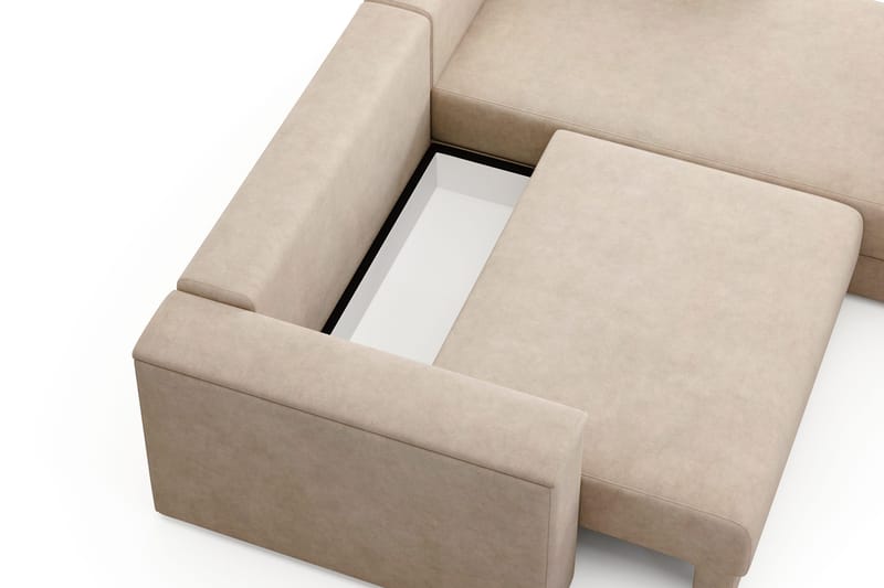 Bergen Extra djup 3-sits Bäddsoffa med Divan och Bäddmadrass i Polyesterskum och Tvättbar klädsel - Brun Tyg - Products - Möbler - Soffa - Bäddsoffa - Bäddsoffa divan