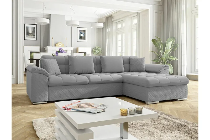 Camior 3-sits Hörnbäddsoffa Grey - Products - Möbler - Soffa - Bäddsoffa - Hörnbäddsoffa