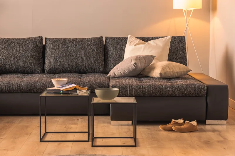 Cillo 2-sits Bäddsoffa - Svart/Grå - Products - Möbler - Soffa - Bäddsoffa - U bäddsoffa