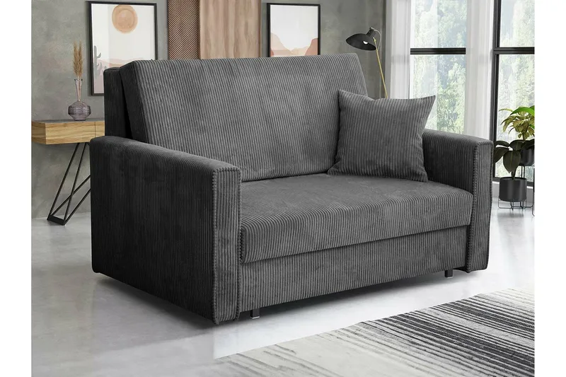 Denegal 2-sits liten bäddsoffa i Manchester - Grå - Products - Möbler - Soffa - Bäddsoffa - 2 sits bäddsoffa