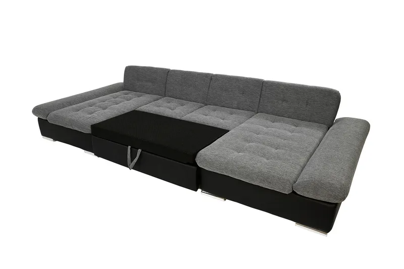Dewitt 3-sits Bäddsoffa - Svart - Products - Möbler - Soffa - Bäddsoffa - U bäddsoffa