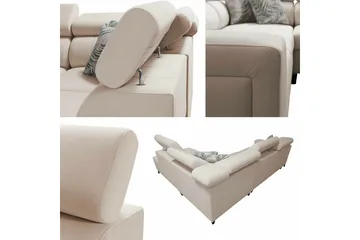 Galbally 3-sits Hörnbäddsoffa beige - Products - Möbler - Soffa - Bäddsoffa - Hörnbäddsoffa
