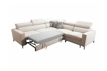 Galbally 4-sits Hörnbäddsoffa Dark pink - Products - Möbler - Soffa - Bäddsoffa - Hörnbäddsoffa