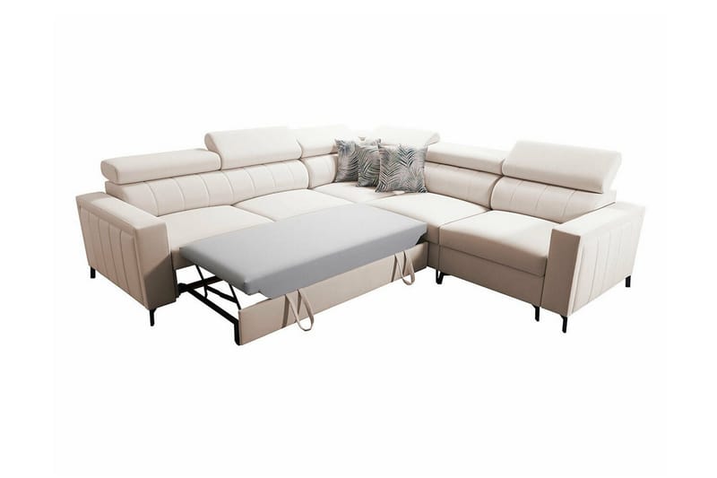 Galbally 4-sits Hörnbäddsoffa Dark pink - Products - Möbler - Soffa - Bäddsoffa - Hörnbäddsoffa