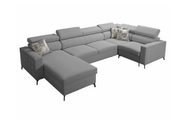 Galbally 4-sits Hörnbäddsoffa Light grey/Dark grey - Products - Möbler - Soffa - Bäddsoffa - Bäddsoffa divan