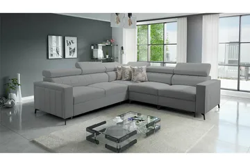 Galbally 4-sits Hörnbäddsoffa Ljusgrå - Products - Möbler - Soffa - Bäddsoffa - Hörnbäddsoffa