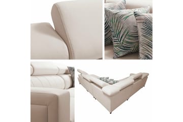 Galbally 4-sits Hörnbäddsoffa Ljusgrå - Products - Möbler - Soffa - Bäddsoffa - B äddsoffa längsbäddad