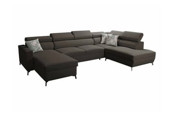 Galbally 5-sits Hörnbäddsoffa Dark brown - Products - Möbler - Soffa - Bäddsoffa - Bäddsoffa divan