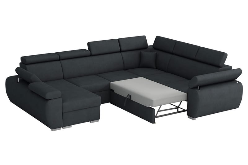 Halliday Hörnsoffa Vänster - Mörkgrå - Products - Möbler - Soffa - Bäddsoffa - Hörnbäddsoffa