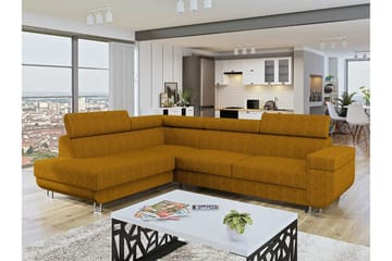 Kintore 3-sits Hörnbäddsoffa Dark yellow - Products - Möbler - Soffa - Bäddsoffa - Bäddsoffa längsbäddad