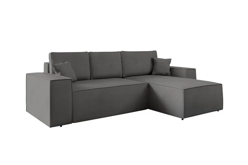 Knocklong 3-sits Hörnbäddsoffa, Mörkgrå