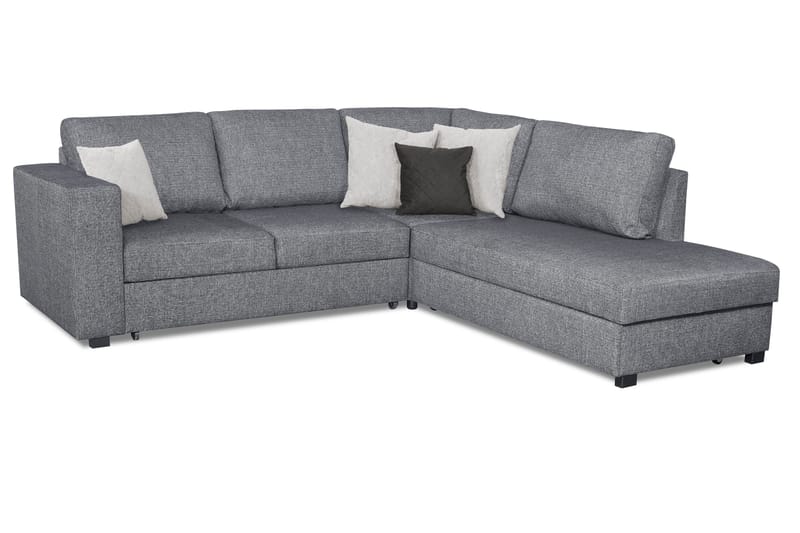 Leo Bäddsoffa 3-sits med Schäslong Höger - Grå - Products - Möbler - Soffa - Bäddsoffa - Bäddsoffa divan