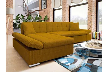 Lomux 3-sits Hörnbäddsoffa Yellow - Products - Möbler - Soffa - Bäddsoffa - Hörnbäddsoffa