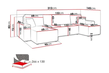 Magston 4-sits Hörnbäddsoffa - Products - Möbler - Soffa - Bäddsoffa - Hörnbäddsoffa