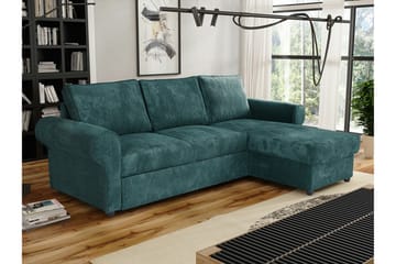 Midfeld 3-sits Hörnbäddsoffa Dark Turquoise - Products - Möbler - Soffa - Bäddsoffa - Bäddsoffa divan