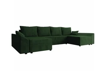 Midfeld 4-sits Hörnbäddsoffa Dark green - Products - Möbler - Soffa - Bäddsoffa - U bäddsoffa