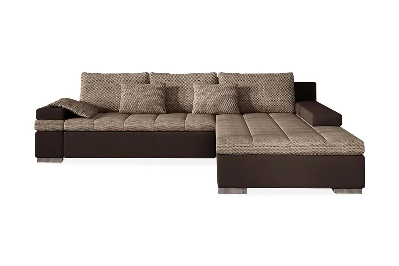 Naoma Bäddsoffa med Divan Höger, Beige/Brun