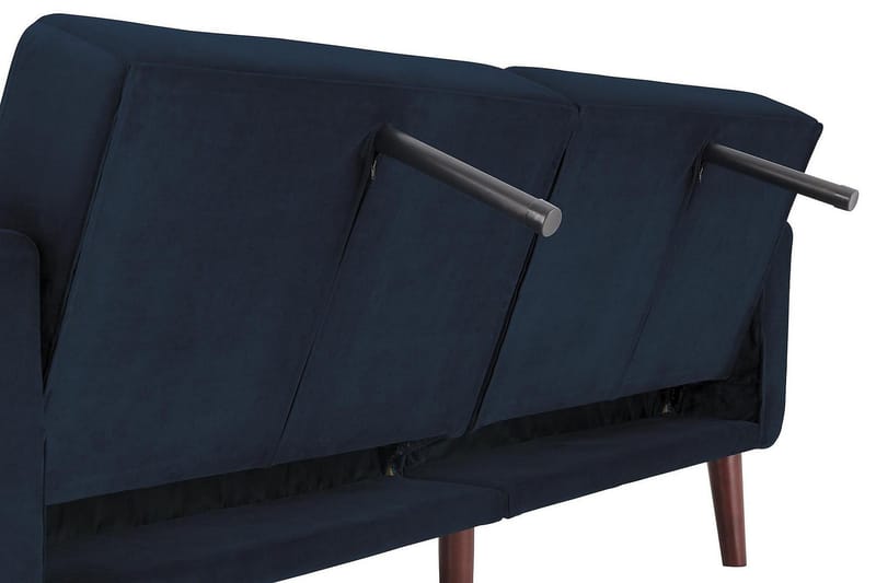 Nola 3-sits Bäddsoffa Sammet/Blå - Dorel Home - Products - Möbler - Soffa - Bäddsoffa - 3 sits bäddsoffa