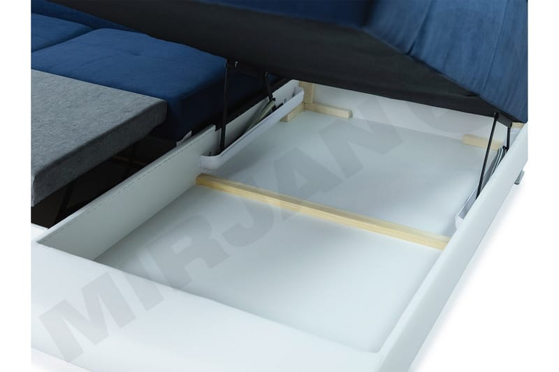 Reginia Bäddsoffa Vänster - Grå/Svart - Products - Möbler - Soffa - Bäddsoffa - Bäddsoffa längsbäddad