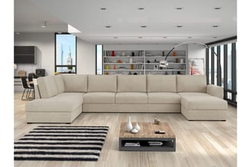 Taberk Bäddsoffa med Divan och Schäslong 5-sits - Beige - Products - Möbler - Soffa - Bäddsoffa - Bäddsoffa divan