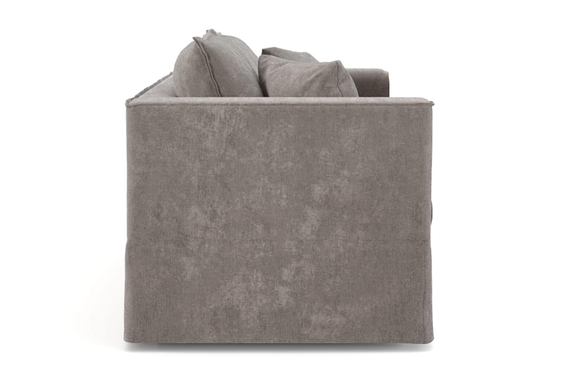 Travstad 3-sits Bäddsoffa med HVILA Bäddmadrass 140x200 cm Memoryskum med Tvättbar klädsel - Grå/Vit - Products - Möbler - Soffa - Bäddsoffa - 3 sits bäddsoffa