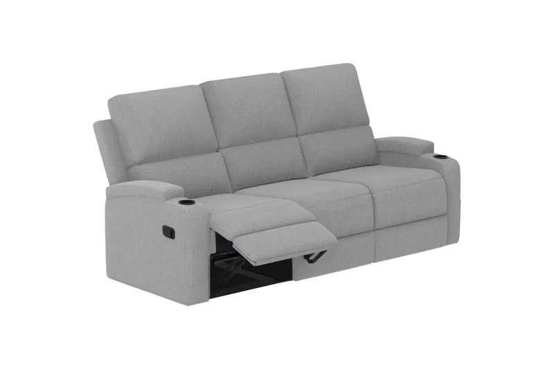 Dallas Reclinersoffa 3-sits - Grå - Products - Möbler - Soffa - Biosoffa & reclinersoffa
