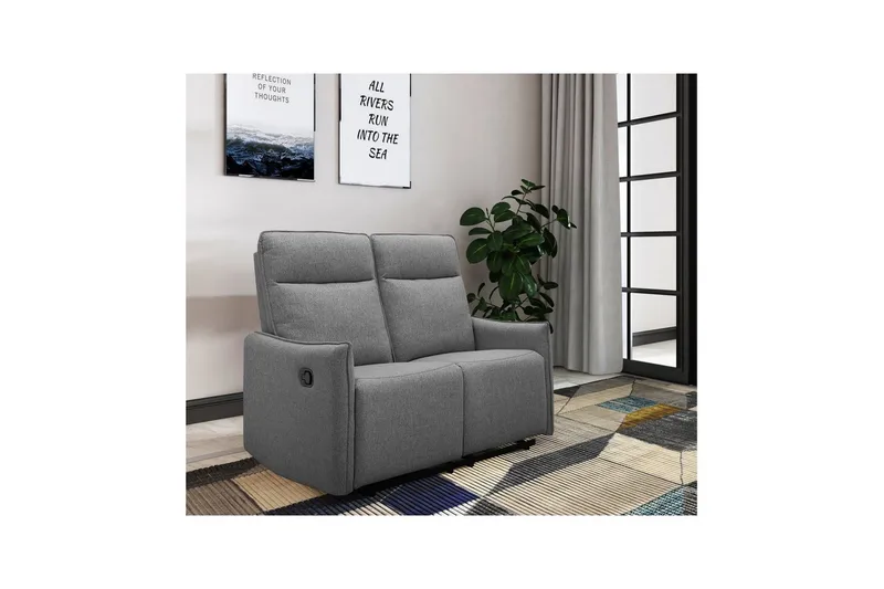 Lugo Reclinersoffa 2-sits - Grå - Products - Möbler - Soffa - Biosoffa & reclinersoffa