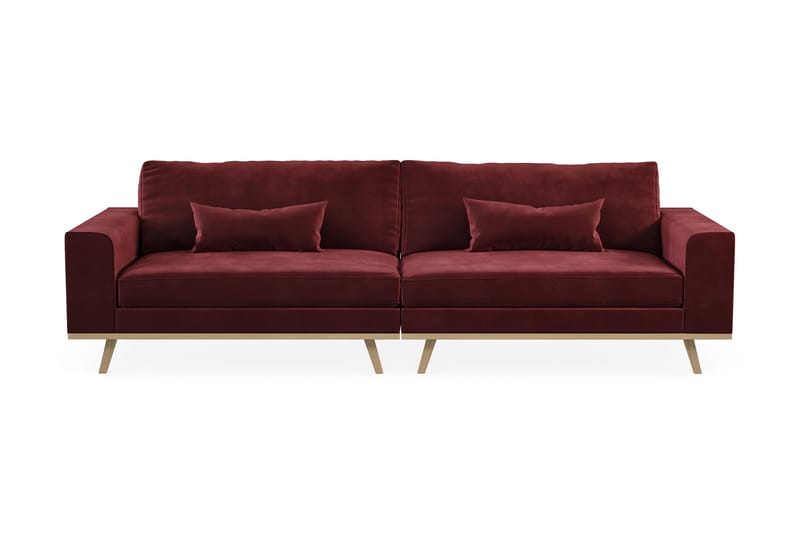 Copenhagen 4-sits Sammetssoffa, Lila