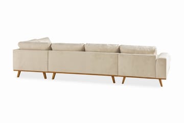 Copenhagen 5-sits Högerv änd U-formad Large Soffa med Divan och Schäslong i Sammet - Beige - Products - Möbler - Soffa - Sammetssoffa