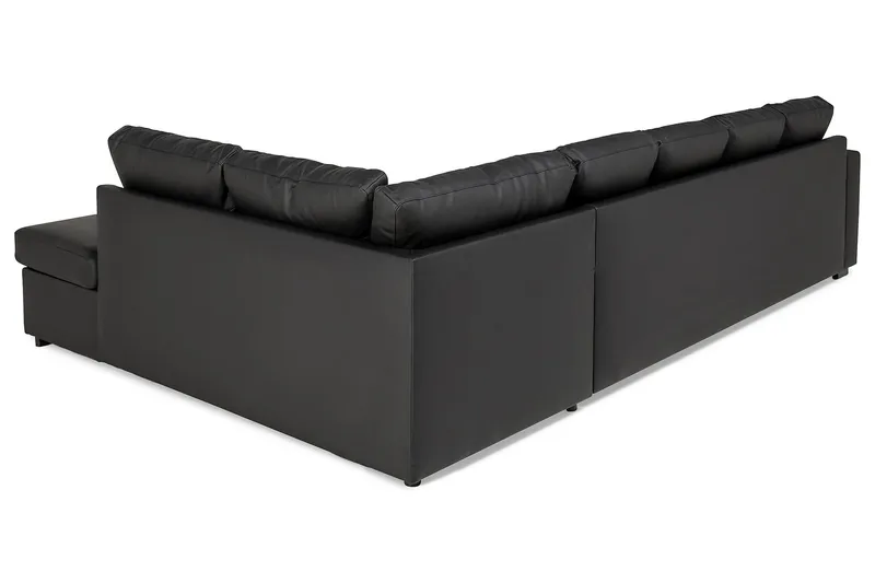 Crazy 5-sits H ögervänd U-formad X-Large Soffa med Divan och Schäslong i Konstläder - Svart - Products - Möbler - Soffa - U-soffa