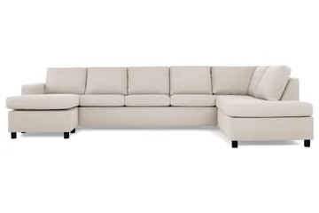 Crazy 5-sits Högervänd U-formad X-Large Soffa med Divan och Schäslong i Tyg - Beige - Products - Möbler - Soffa - U-soffa