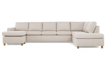 Crazy 5-sits Högervänd U-formad X-Large Soffa med Divan och Schäslong i Tyg