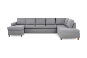 Crazy 5-sits Högervänd U-formad X-Large Soffa med Divan och Schäslong i Tyg