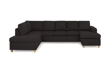 Crazy 5-sits Vänstervänd U-formad Soffa med Divan och Schäslong i Tyg