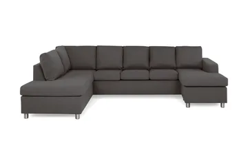Crazy 5-sits Vänstervänd U-formad Soffa med Divan och Schäslong i Tyg
