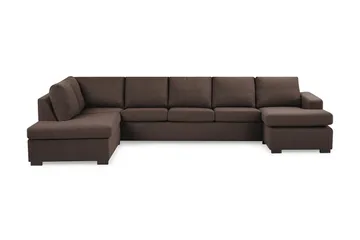Crazy 5-sits Vänstervänd U-formad X-Large Soffa med Divan och Schäslong i Tyg