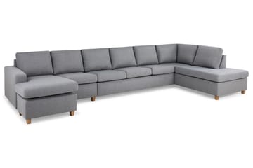 Crazy 6-sits Högervänd U-formad XX-Large Soffa med Divan och Schäslong i Tyg - Grå - Products - Möbler - Soffa - U-soffa