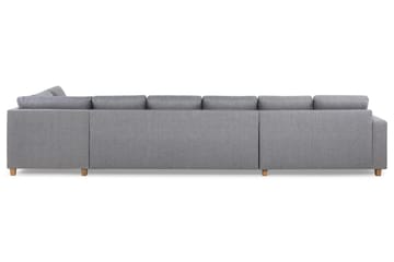 Crazy 6-sits Högervänd U-formad XX-Large Soffa med Divan och Schäslong i Tyg - Grå - Products - Möbler - Soffa - U-soffa
