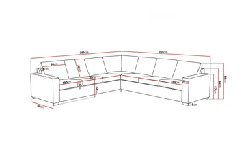 Crazy 6-sits Vändbar L-formad X-Large Hörnsoffa i Tyg - Brun - Products - Möbler - Soffa - Hörnsoffa