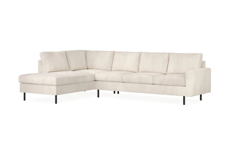 Peppe 4-sits Vänstervänd L-formad Schäslongsoffa i Manchester - Beige - Products - Möbler - Soffa - Divansoffa & schäslongsoffa - 4 sits soffa med divan