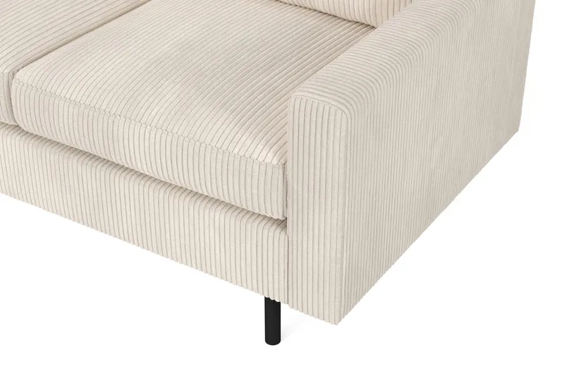 Peppe 4-sits Vänstervänd L-formad Schäslongsoffa i Manchester - Beige - Products - Möbler - Soffa - Divansoffa & schäslongsoffa - 4 sits soffa med divan