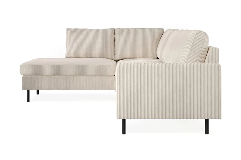 Peppe 4-sits Vänstervänd L-formad Schäslongsoffa i Manchester - Beige - Products - Möbler - Soffa - Divansoffa & schäslongsoffa - 4 sits soffa med divan