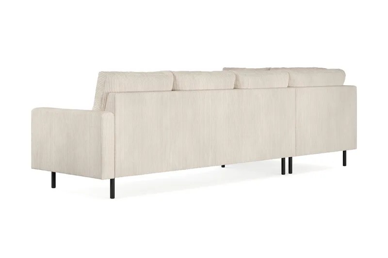 Peppe 4-sits Vänstervänd L-formad Schäslongsoffa i Manchester - Beige - Products - Möbler - Soffa - Divansoffa & schäslongsoffa - 4 sits soffa med divan