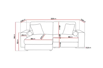 Arken Lyx 3-sits Vändbar L-formad Djup Divansoffa i Tyg - Grön - Products - Möbler - Soffa - Divansoffa & schäslongsoffa - 3 sits soffa med divan
