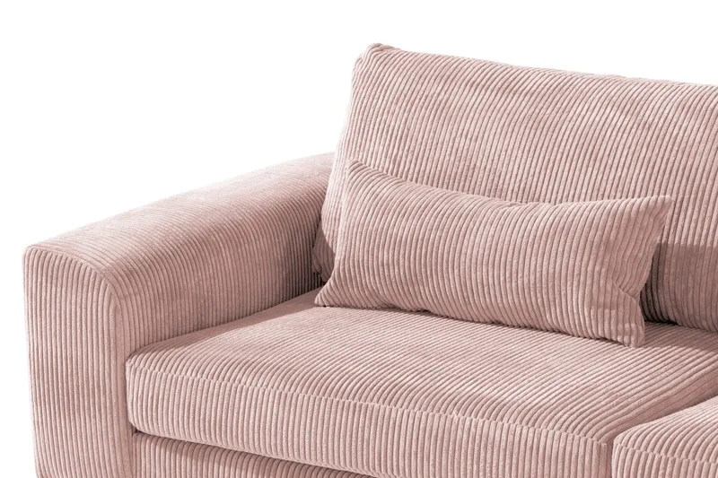 Copenhagen 4-sits Högervänd L-formad Schäslongsoffa i Manchester - Rosa - Products - Möbler - Soffa - Divansoffa & schäslongsoffa - 4 sits soffa med divan