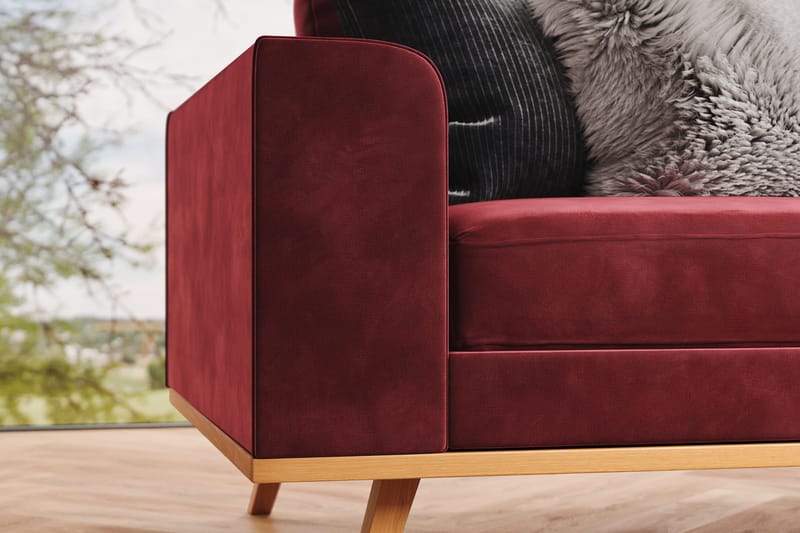 Copenhagen 4-sits Högervänd L-formad Schäslongsoffa i Sammet - Lila - Products - Möbler - Soffa - Divansoffa & schäslongsoffa - 4 sits soffa med divan