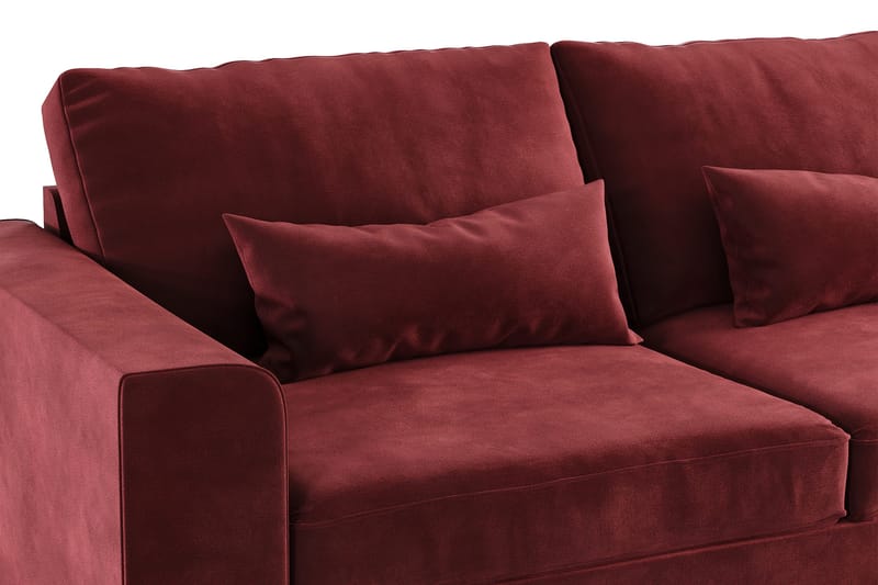 Copenhagen 4-sits Högervänd L-formad Schäslongsoffa i Sammet - Lila - Products - Möbler - Soffa - Divansoffa & schäslongsoffa - 4 sits soffa med divan