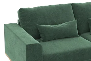 Copenhagen 4-sits Högervänd L-formad Schäslongsoffa i Sammet - Mörkgrön - Products - Möbler - Soffa - Divansoffa & schäslongsoffa - 4 sits soffa med divan